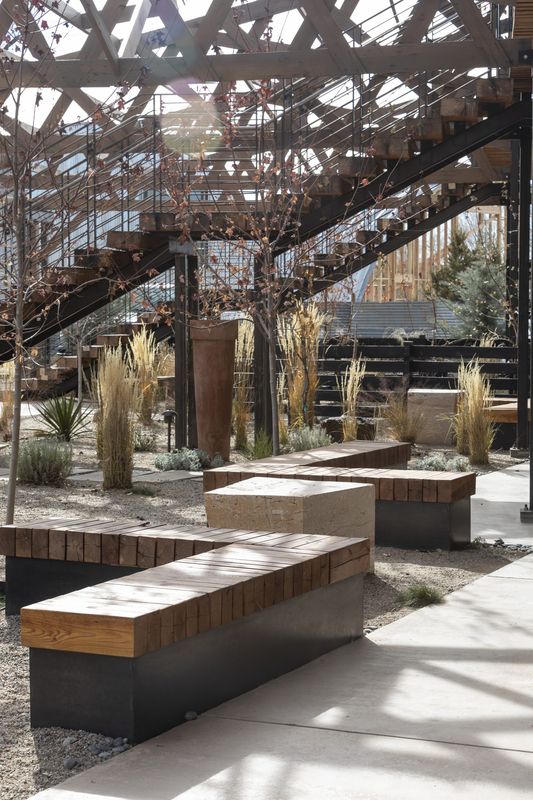 Courtyard benches