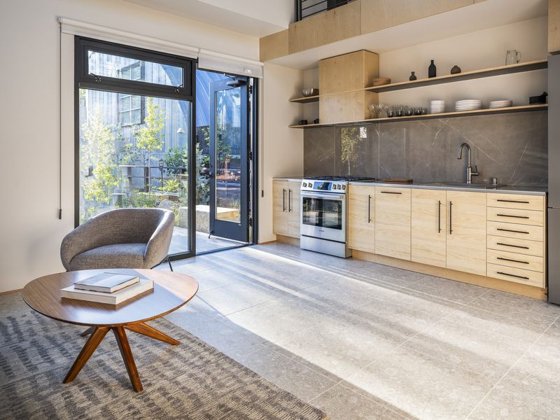 Kitchen patio door